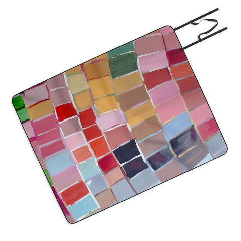 Natalie Baca Golden Mosaic Picnic Blanket