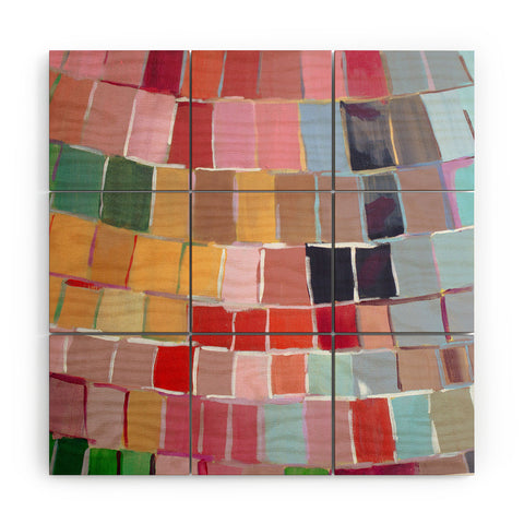 Natalie Baca Golden Mosaic Wood Wall Mural