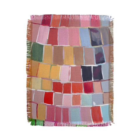 Natalie Baca Golden Mosaic Throw Blanket