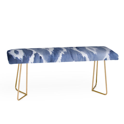 Natalie Baca Painterly Ikat in Indigo Bench