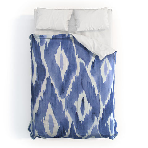 Natalie Baca Painterly Ikat in Indigo Comforter