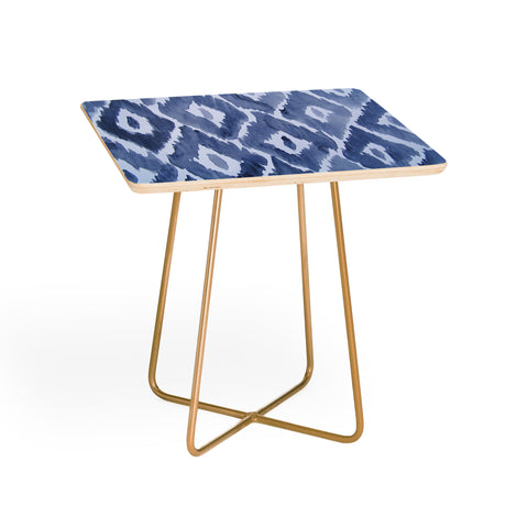Natalie Baca Painterly Ikat in Indigo Side Table