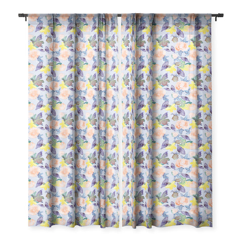 Natalie Baca Peach Rose Sheer Non Repeat