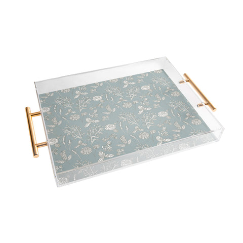 Natalie Baca Plant Therapy Pond Blue Acrylic Tray