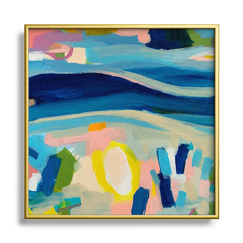 Natalie Baca Rolling Foothills Square Metal Framed Art Print