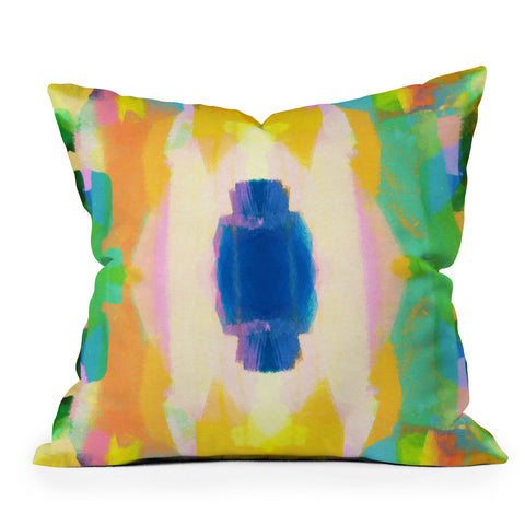 Natalie Baca Santa Fe Sunrise Outdoor Throw Pillow