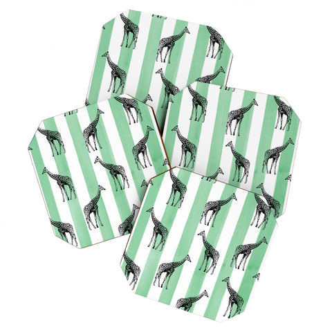 Natalie Baca Stripes And Spots Coaster Set