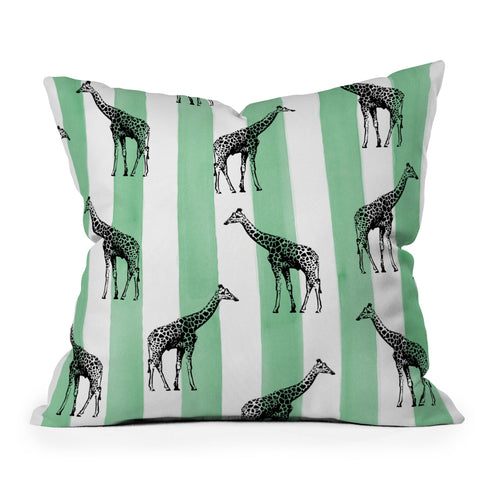 Natalie Baca Stripes And Spots Outdoor Throw Pillow