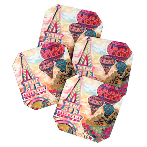 Natasha Wescoat Balloons Sur Paris Coaster Set