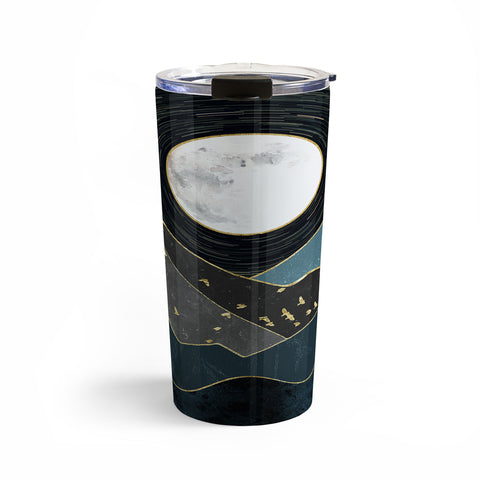 Nature Magick Blue Marble Mountains Moon Travel Mug