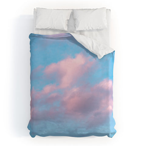 Nature Magick Cotton Candy Sky Teal Duvet Cover