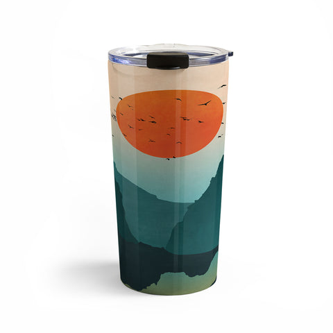 Nature Magick Emerald River Teal Sunset Travel Mug