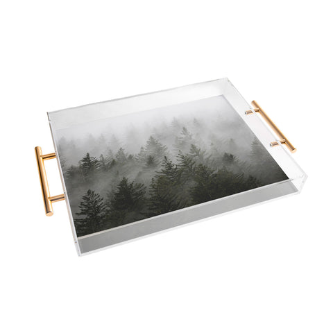 Nature Magick Foggy Fir Forest Fantasy Acrylic Tray