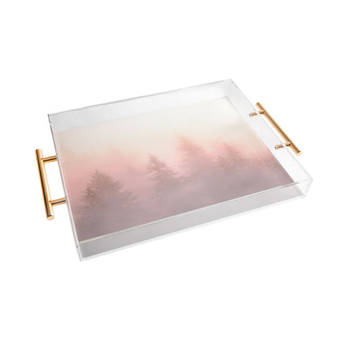Nature Magick Foggy Trees Forest Adventure Acrylic Tray