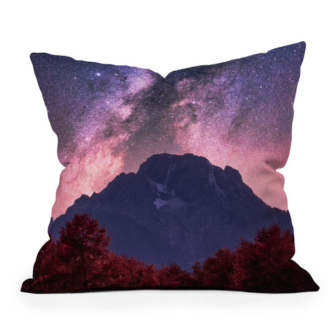 Nature Magick Grand Teton Galaxy Adventure Outdoor Throw Pillow
