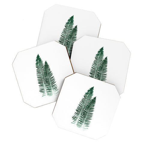 Nature Magick Green Forest Fern Coaster Set