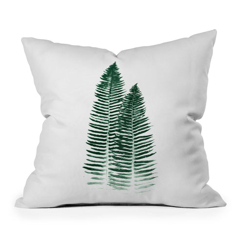 Nature Magick Green Forest Fern Outdoor Throw Pillow