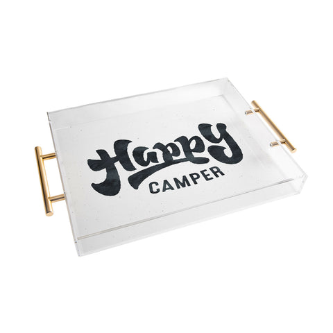 Nature Magick HAPPY CAMPER Black and White R Acrylic Tray