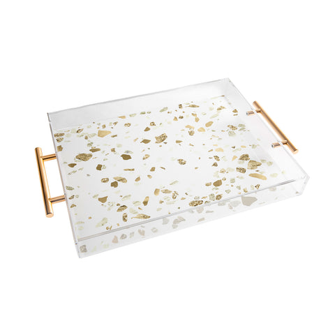 Nature Magick Metallic Gold Terrazzo Sparkle Acrylic Tray