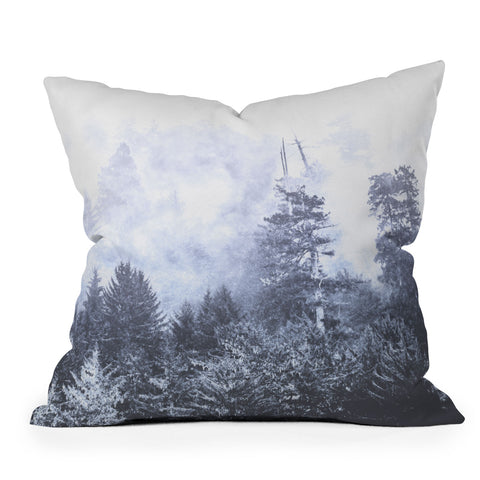 Nature Magick Navy Forest Adventure Outdoor Throw Pillow