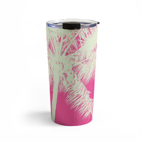 Nature Magick Palm Tree Summer Beach Pink Travel Mug