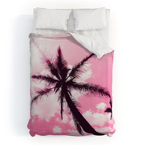 Nature Magick Palm Trees Pink Duvet Cover