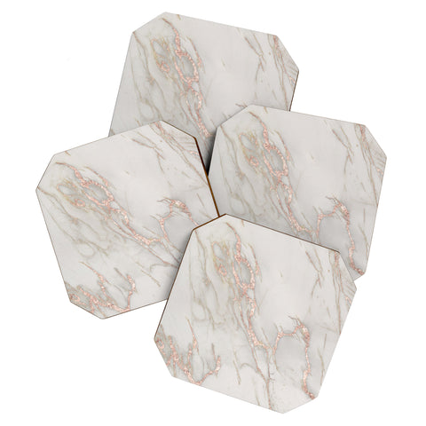 Nature Magick Pretty Rose Gold Marble Coaster Set
