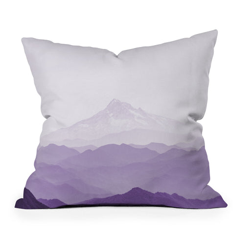 Nature Magick Purple Mountain Wanderlust Outdoor Throw Pillow