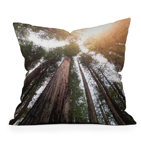 Nature Magick Redwood Forest Sky Outdoor Throw Pillow