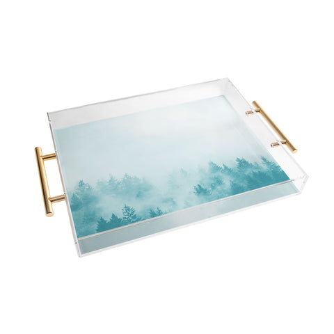 Nature Magick Teal Foggy Forest Adventure Acrylic Tray