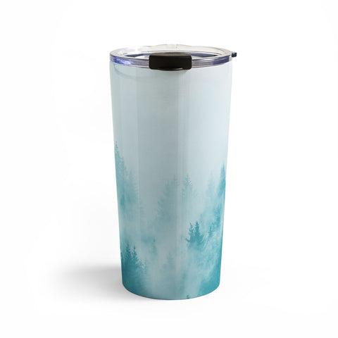 Nature Magick Teal Foggy Forest Adventure Travel Mug