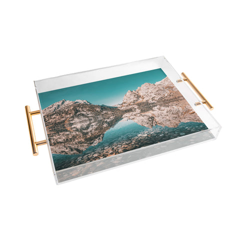 Nature Magick Teal Teton National Park Lake Acrylic Tray