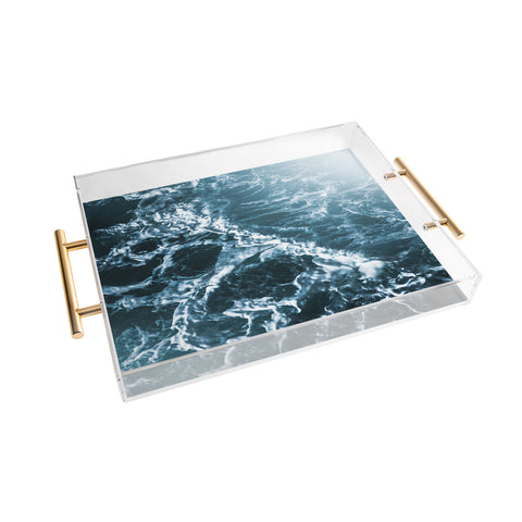Nature Magick Teal Waves Acrylic Tray