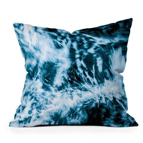 Nature Magick Turquoise Waves Outdoor Throw Pillow
