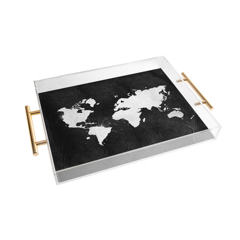 Nature Magick Vintage World Map Acrylic Tray
