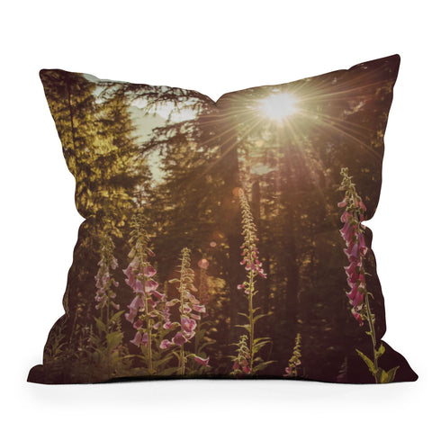 Nature Magick Wildflower Mountain Adventure Outdoor Throw Pillow