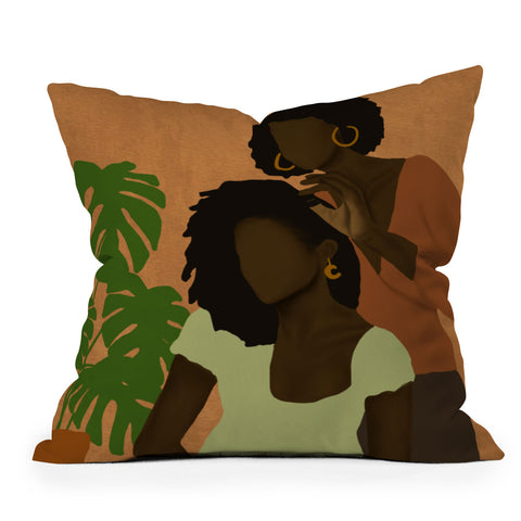 nawaalillustrations Bonding Outdoor Throw Pillow