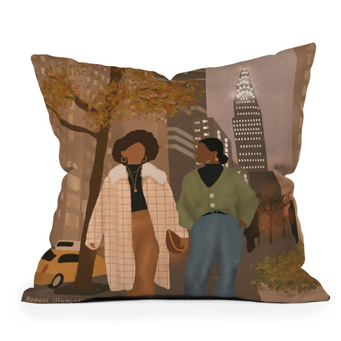 nawaalillustrations NYC I Outdoor Throw Pillow