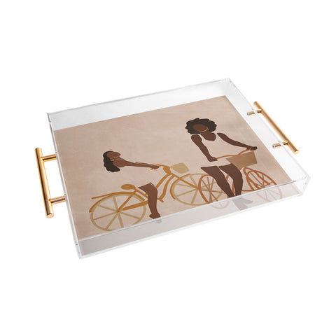 nawaalillustrations Sunday morning minimal Acrylic Tray