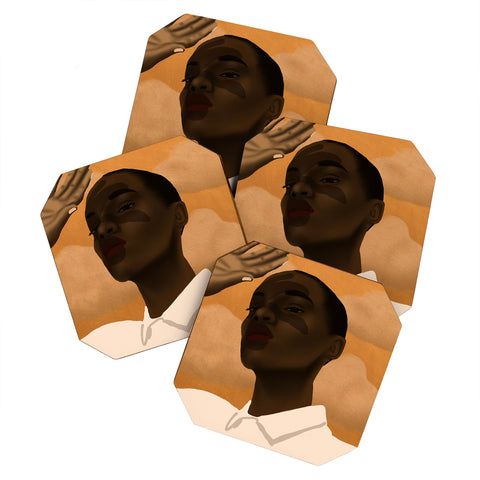 nawaalillustrations suns out Coaster Set