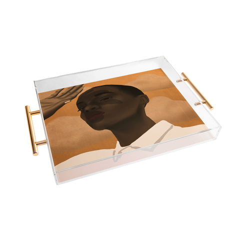 nawaalillustrations suns out Acrylic Tray