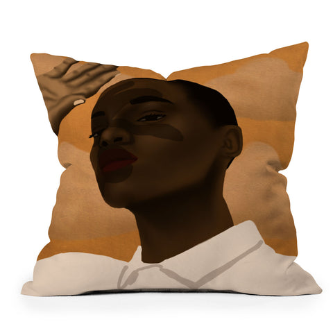 nawaalillustrations suns out Outdoor Throw Pillow