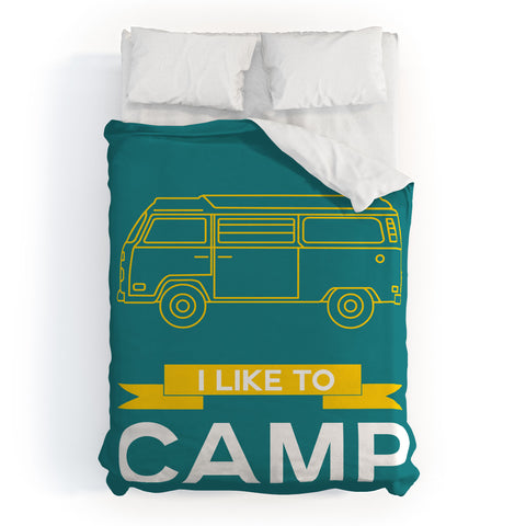 Naxart I Like To Camp 2 Duvet Cover