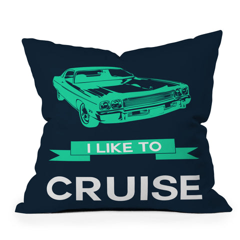Naxart I Like To Cruise 3 Outdoor Throw Pillow
