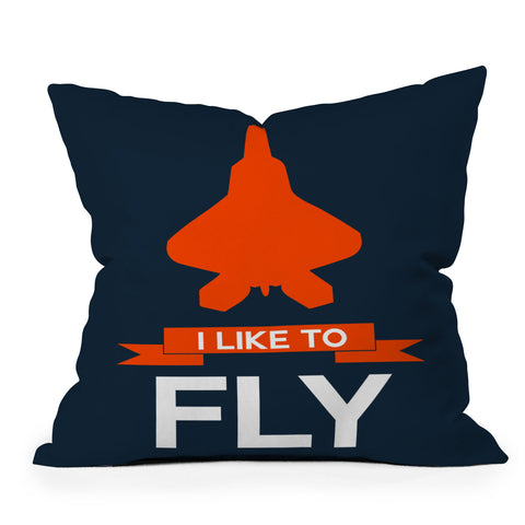 Naxart I Like To Fly 1 Outdoor Throw Pillow