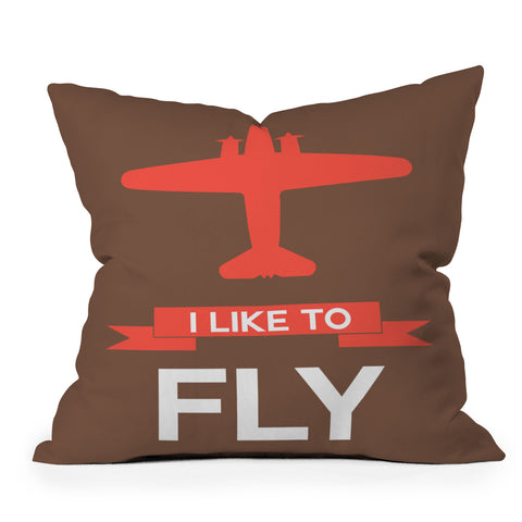 Naxart I Like To Fly 6 Outdoor Throw Pillow