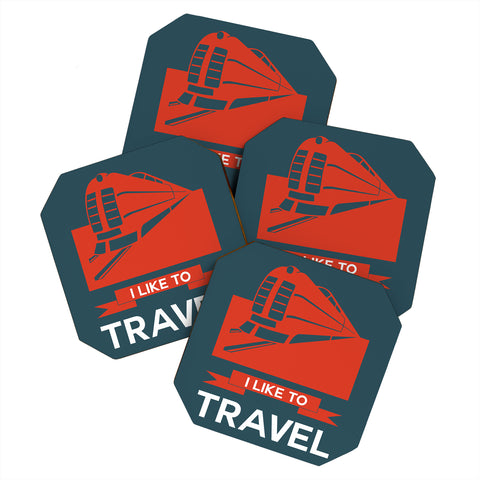Naxart I Like To Travel 3 Coaster Set