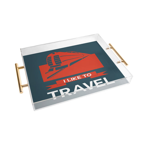 Naxart I Like To Travel 3 Acrylic Tray