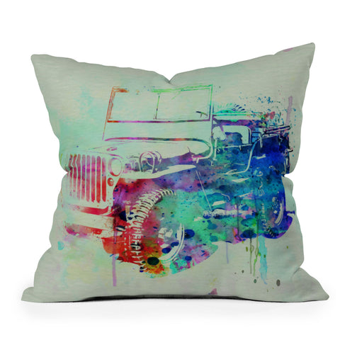 Naxart Jeep Willis Outdoor Throw Pillow