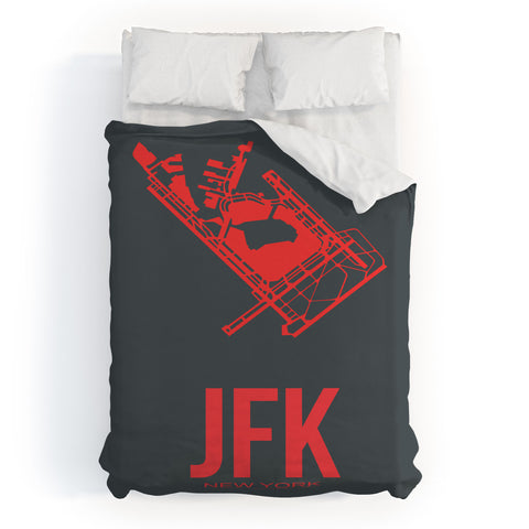 Naxart JFK New York Poster 2 Duvet Cover